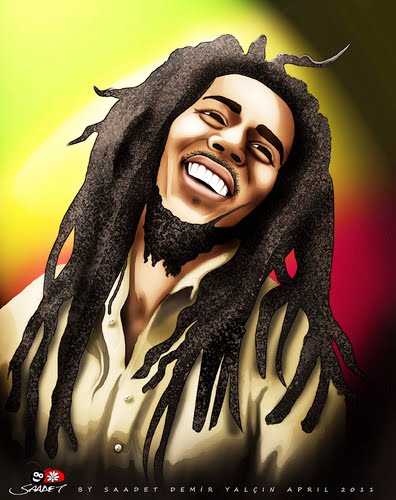 396x500 bob marley toons mag plus - Bob Marley Cartoon Drawing