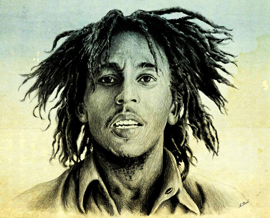 900x727 bob marley drawing - Bob Marley Drawing