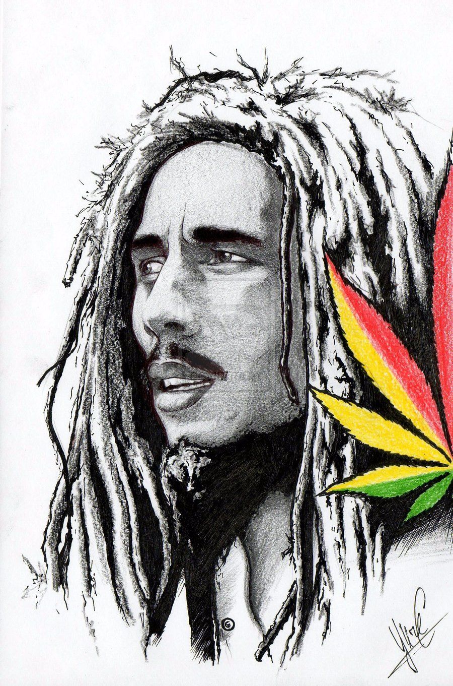 900x1361 successfull smokers bob marley - Bob Marley Drawing