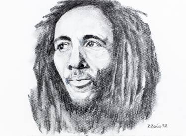 375x275 portrait of bob marley drawing - Bob Marley Drawing