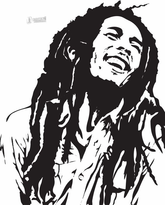 Newest For Bob Marley Line Drawing