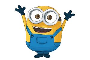 300x200 How To Draw A Minion Step - Bob Minion Drawing