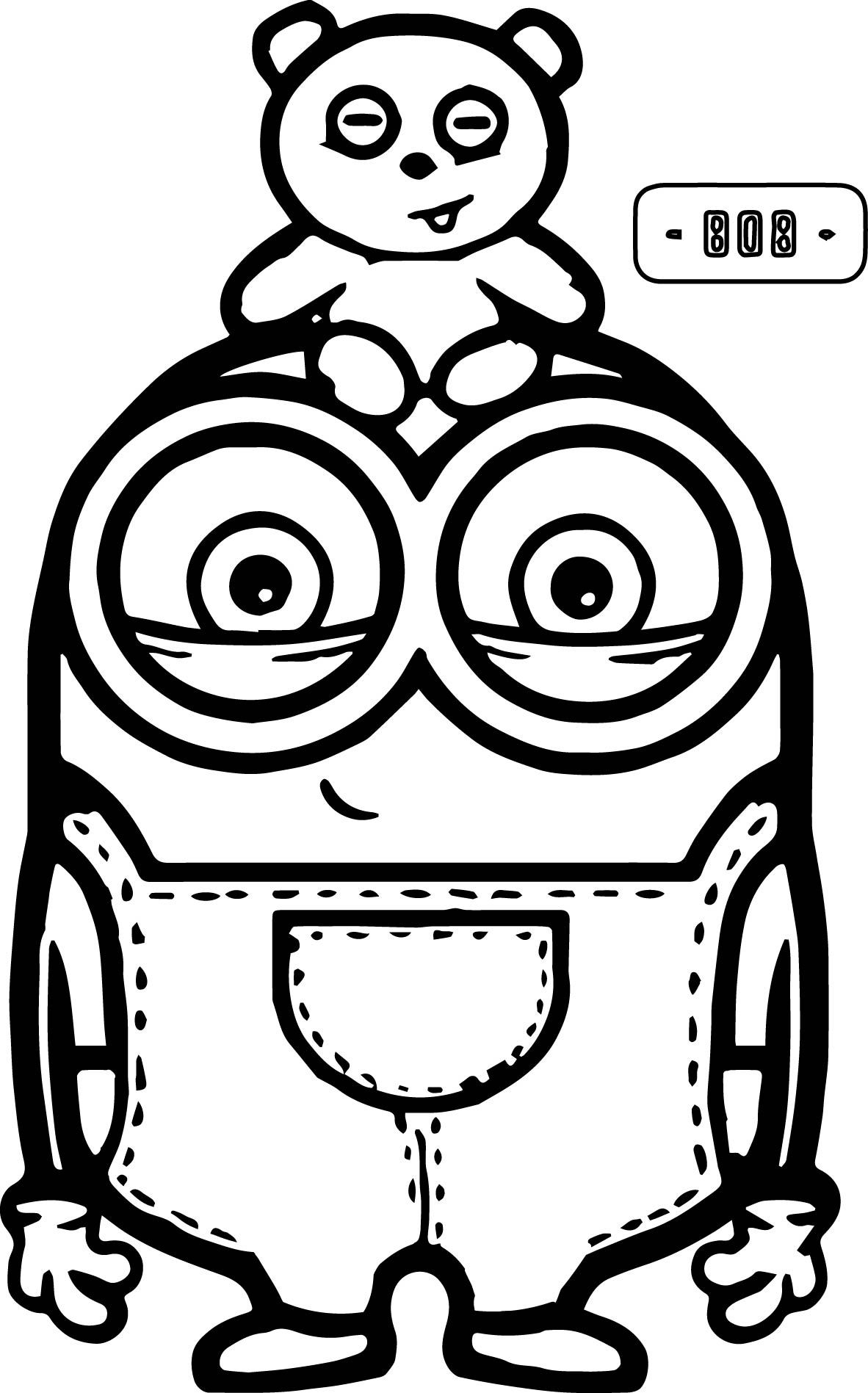1182x1897 Cute Bob And Bear Minions Coloring - Bob Minion Drawing