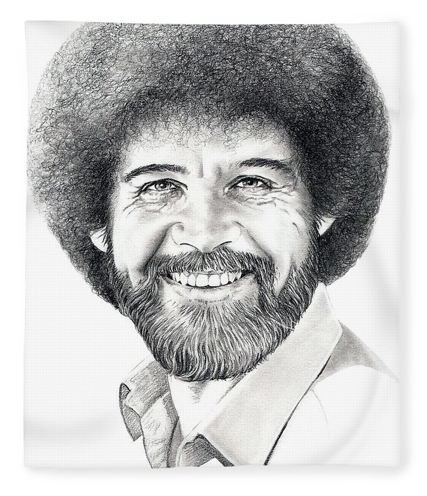 860x1000 bob ross fleece blanket for sale - Bob Ross Drawing