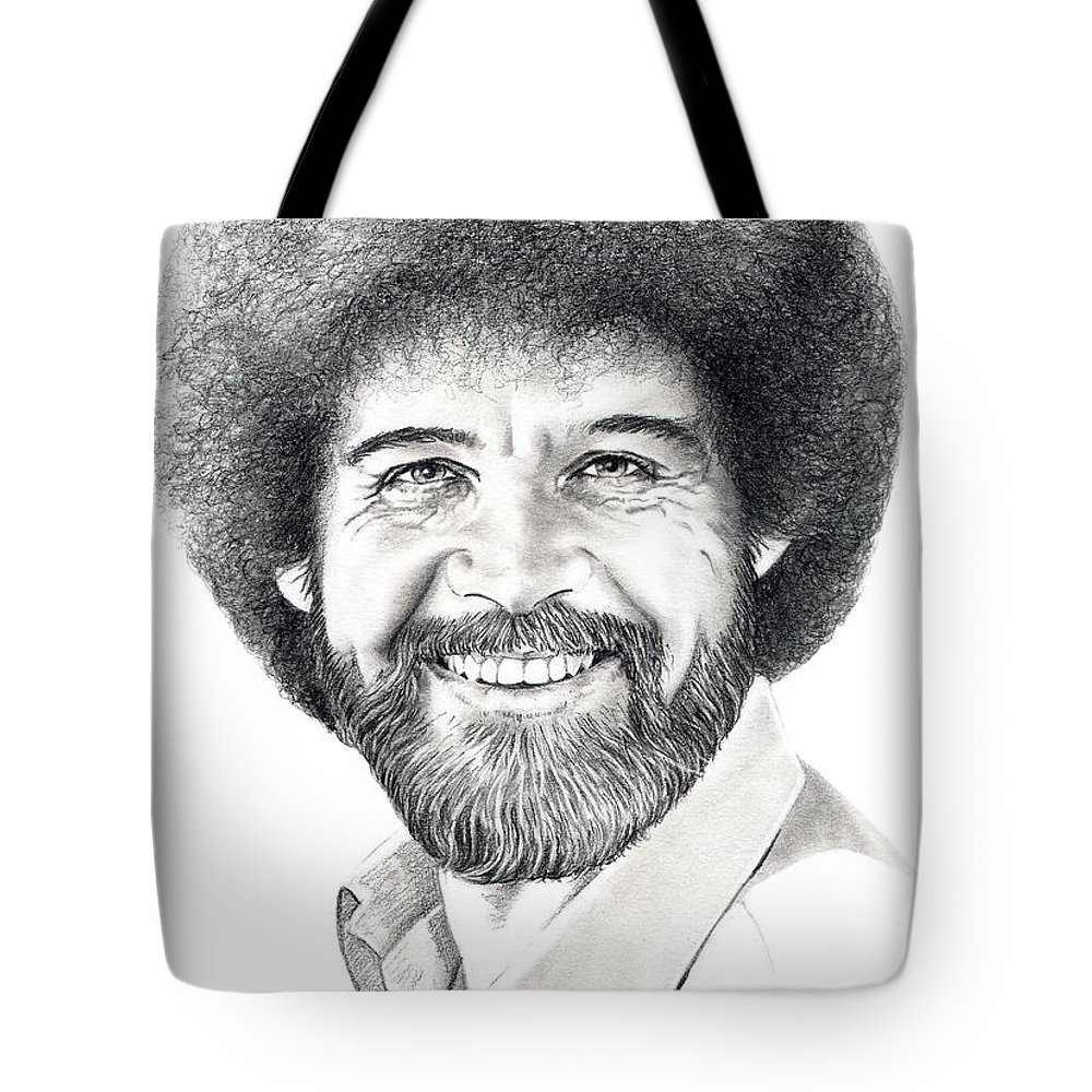 1000x1000 bob ross tote bag for sale - Bob Ross Drawing