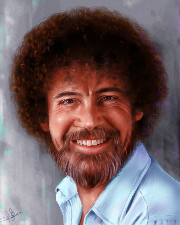 600x751 bob ross on wacom gallery - Bob Ross Drawing