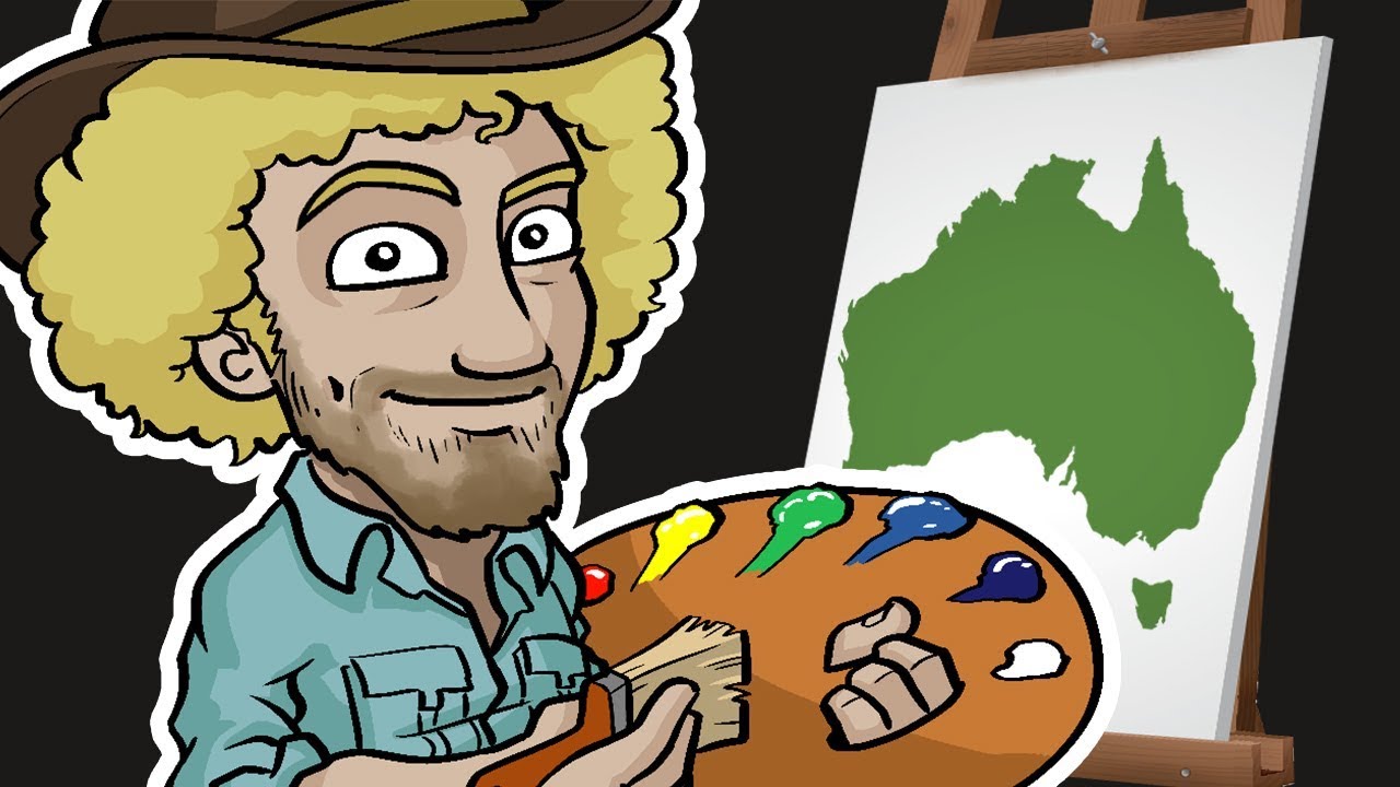 1280x720 let's paint with aussie bob ross! - Bob Ross Drawing