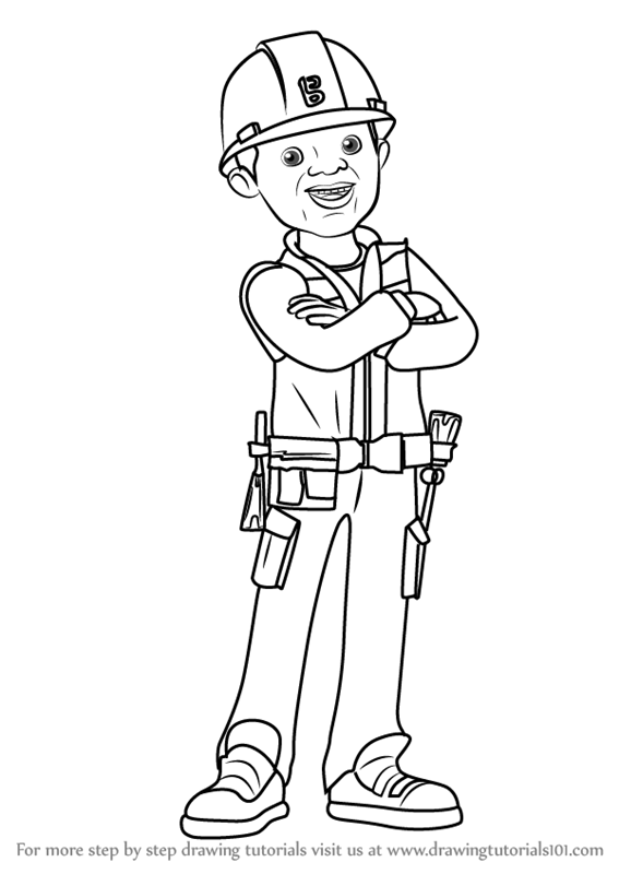567x800 Learn How To Draw Leo From Bob The Builder - Bob The Builder Drawing