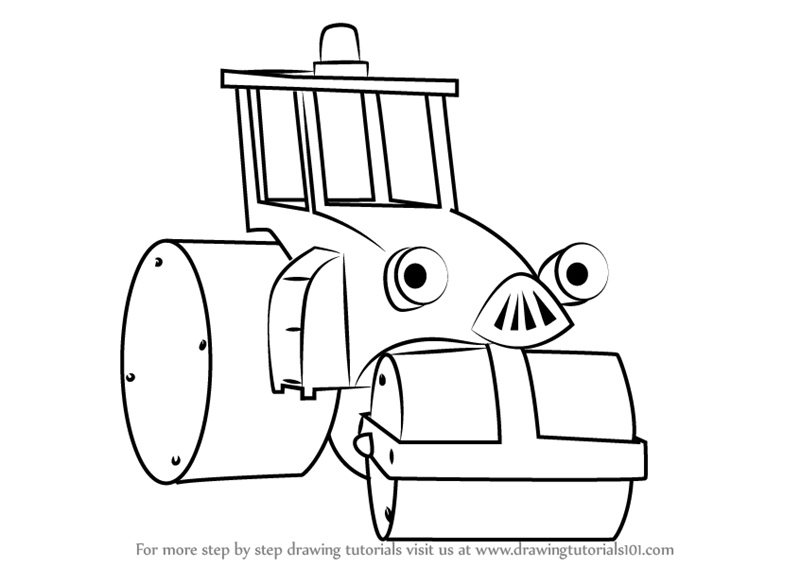 800x567 Learn How To Draw Roley From Bob The Builder - Bob The Builder Drawing