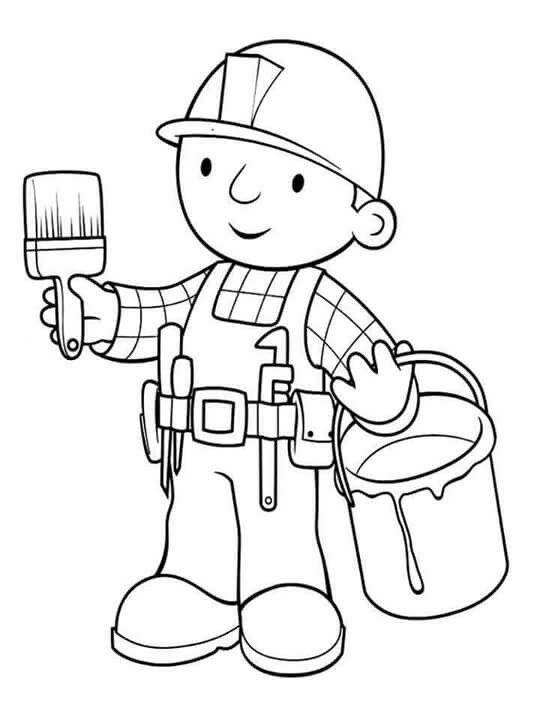 540x720 Profesie Bob The Builder, Coloring - Bob The Builder Drawing