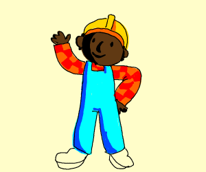 300x250 Black Bob The Builder Drawing - Bob The Builder Drawing