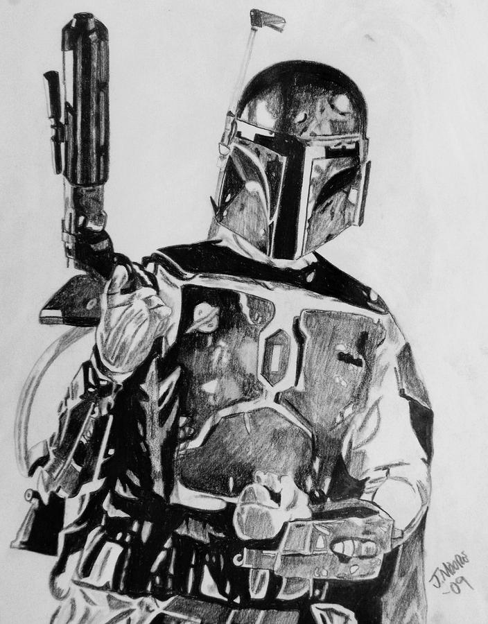 704x900 boba fett drawing - Boba Fett Drawing