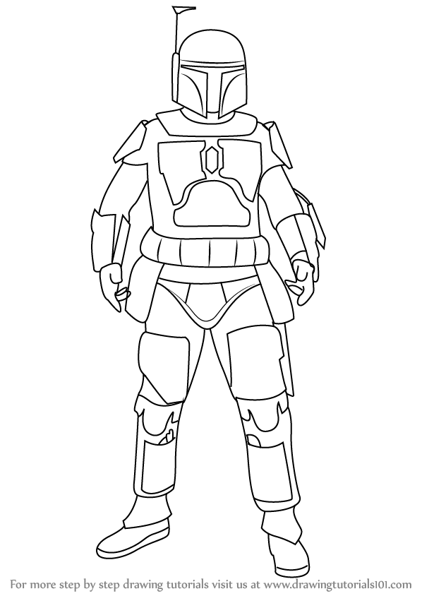 598x844 draw boba fett - Boba Fett Drawing
