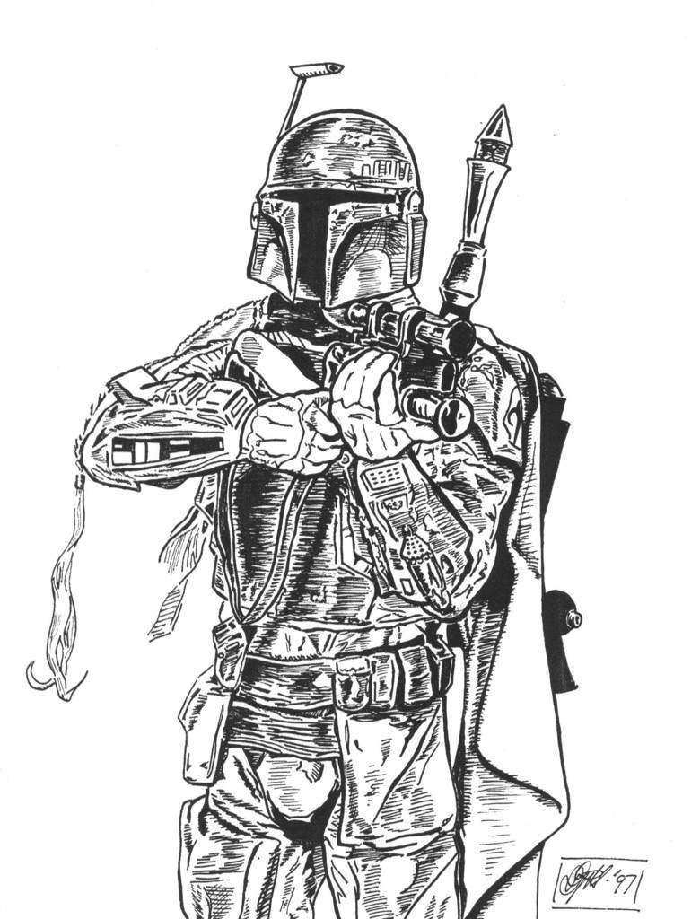 Boba Fett Drawing at PaintingValley.com | Explore collection of Boba ...