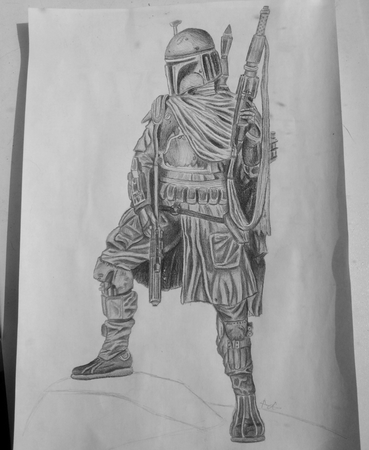 1244x1515 star wars boba fett drawing image - Boba Fett Drawing
