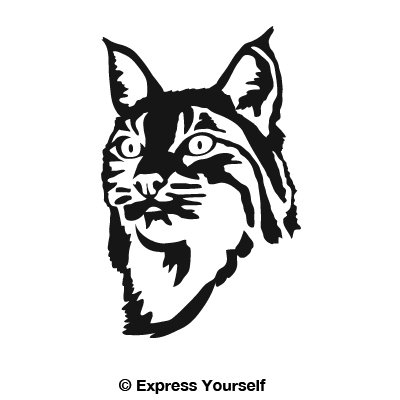 400x400 express yourself products bobcat face - Bobcat Face Drawing