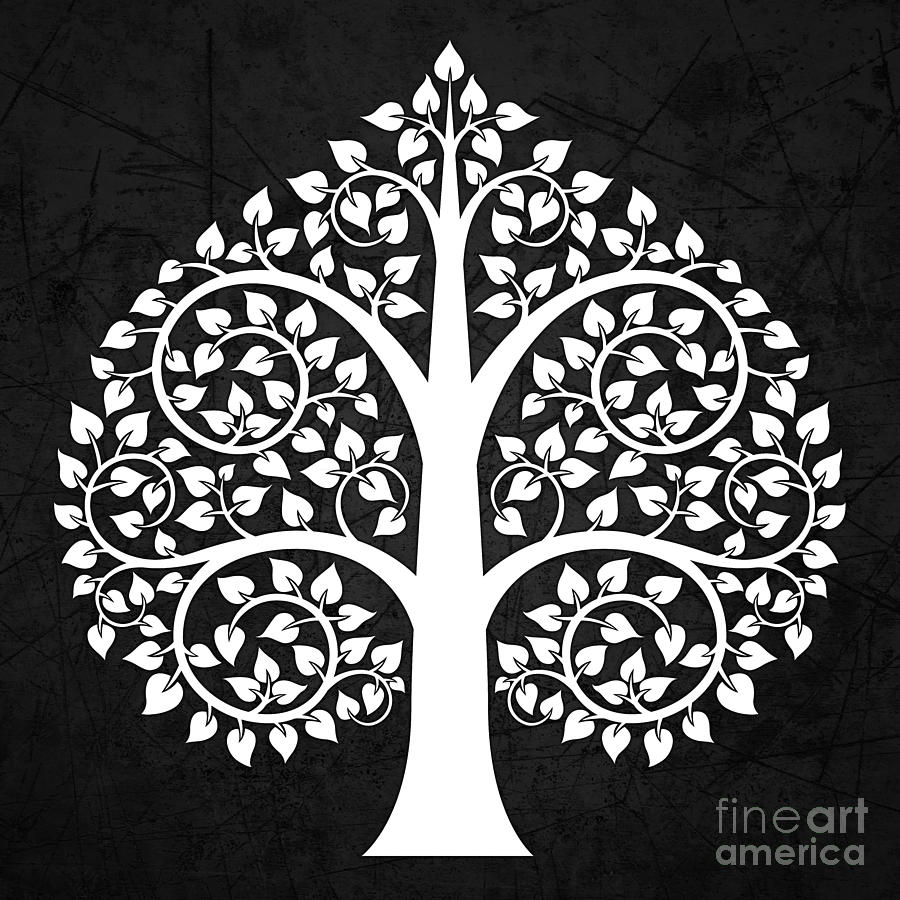 900x900 Bodhi Tree Digital Art - Bodhi Tree Drawing