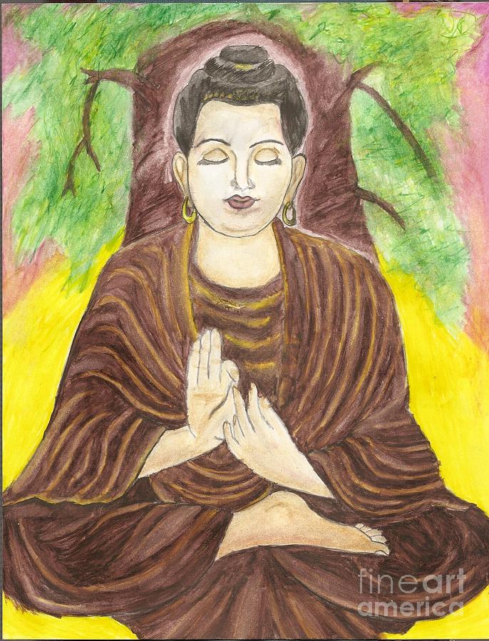 686x900 Buddha And The Bodhi Tree Drawing - Bodhi Tree Drawing