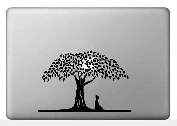 600x427 Buddha Under The Bodhi Tree Vinyl Decal Buddhist Symbol Etsy - Bodhi Tree Drawing