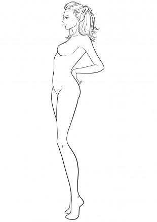 310x438 Download Free Fashion Templates I Draw Fashion - Body Base Drawing