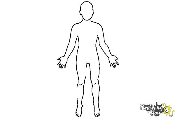 600x400 How To Draw A Body Outline - Body Drawing