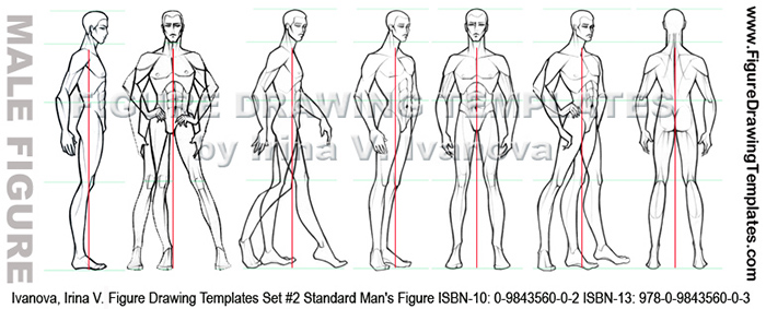 700x283 How To Draw Male Figure With Figure Drawing Templates - Body Drawing Template