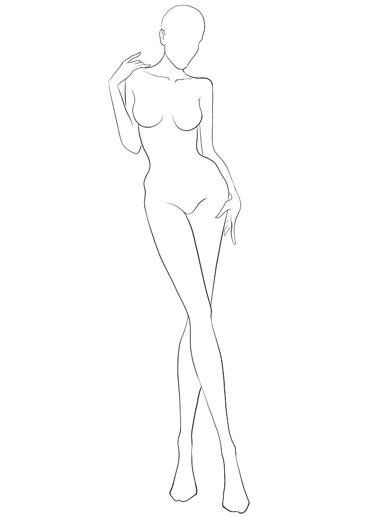 736x1041 Human Drawing Template - Body Drawing Template