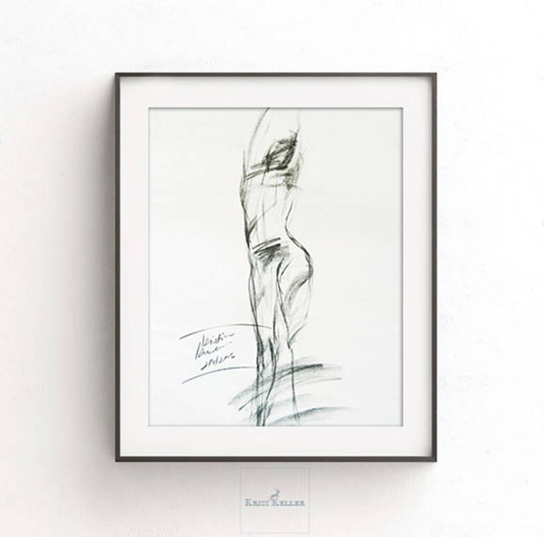 794x783 Small Digital Print Drawing Printable Wall Art Sketch Etsy - Body Form Drawing