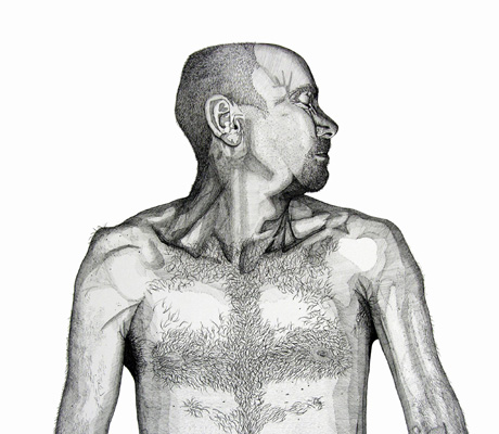 460x400 Cally Trench,art,artist,body,drawing,pen And Ink,philip Lee - Body Image Drawings