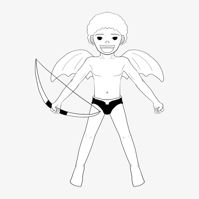 650x651 Excited Line Drawing Cupid Body Image - Body Line Drawing