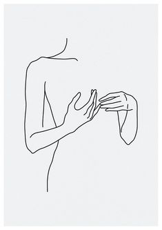 235x333 Abstract Woman Body Line Drawing Printable, Female Nudity Wall Art - Body Line Drawing
