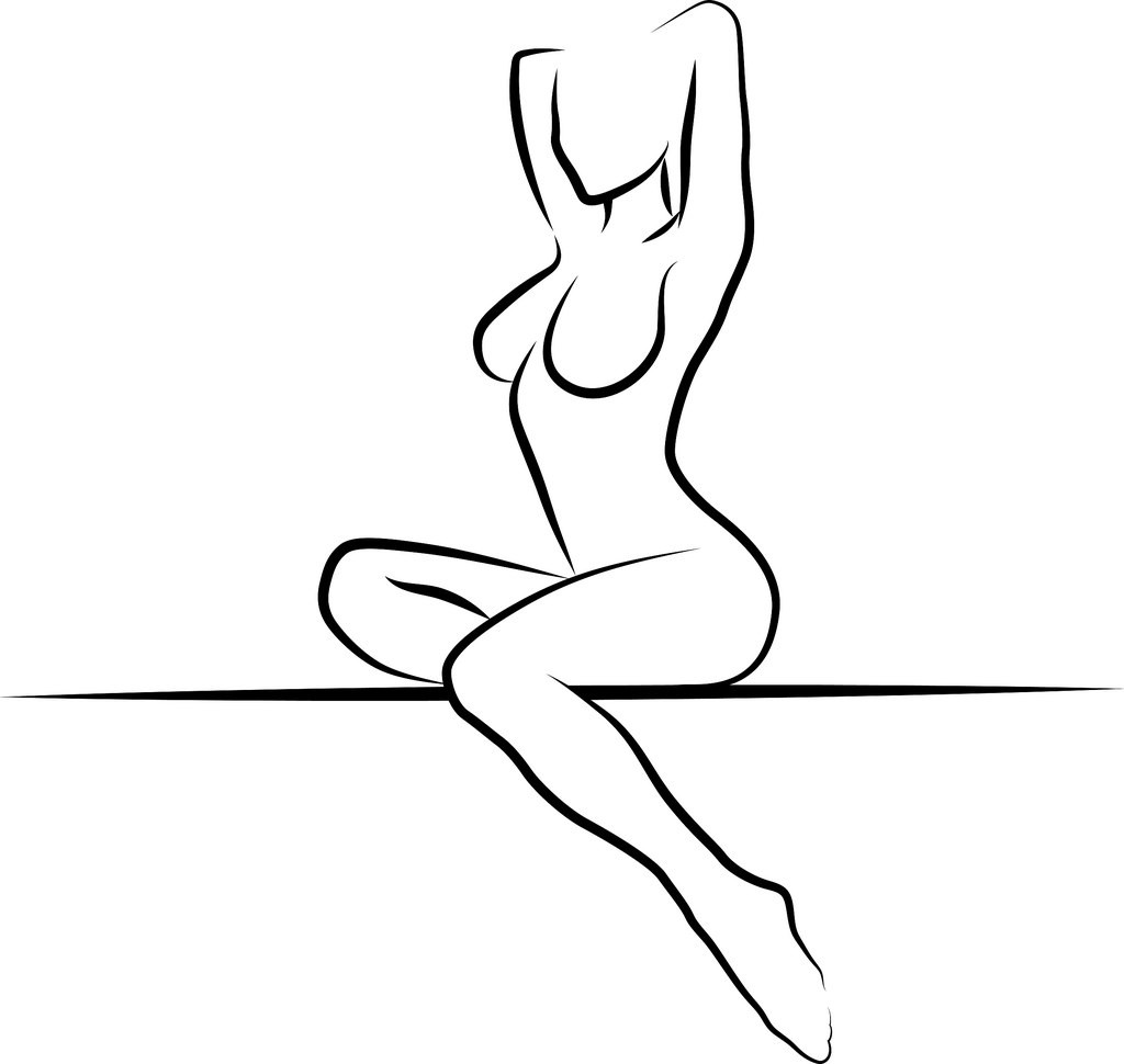 1024x970 how to draw a female body for beginners female body outline - Body Outline Drawing