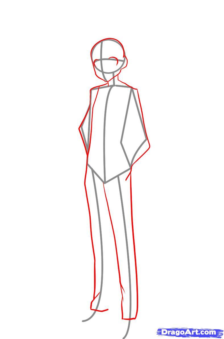 788x1190 Anime Body Outline Drawing Multicolour - Body Outline Drawing