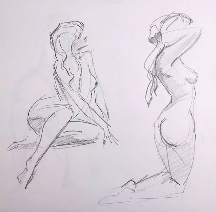712x700 First Figure Drawing Session - Body Study Drawing