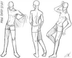 235x188 Male Body Study, Text, Anime Boy, Guy How To Draw Mangaanime - Body Study Drawing
