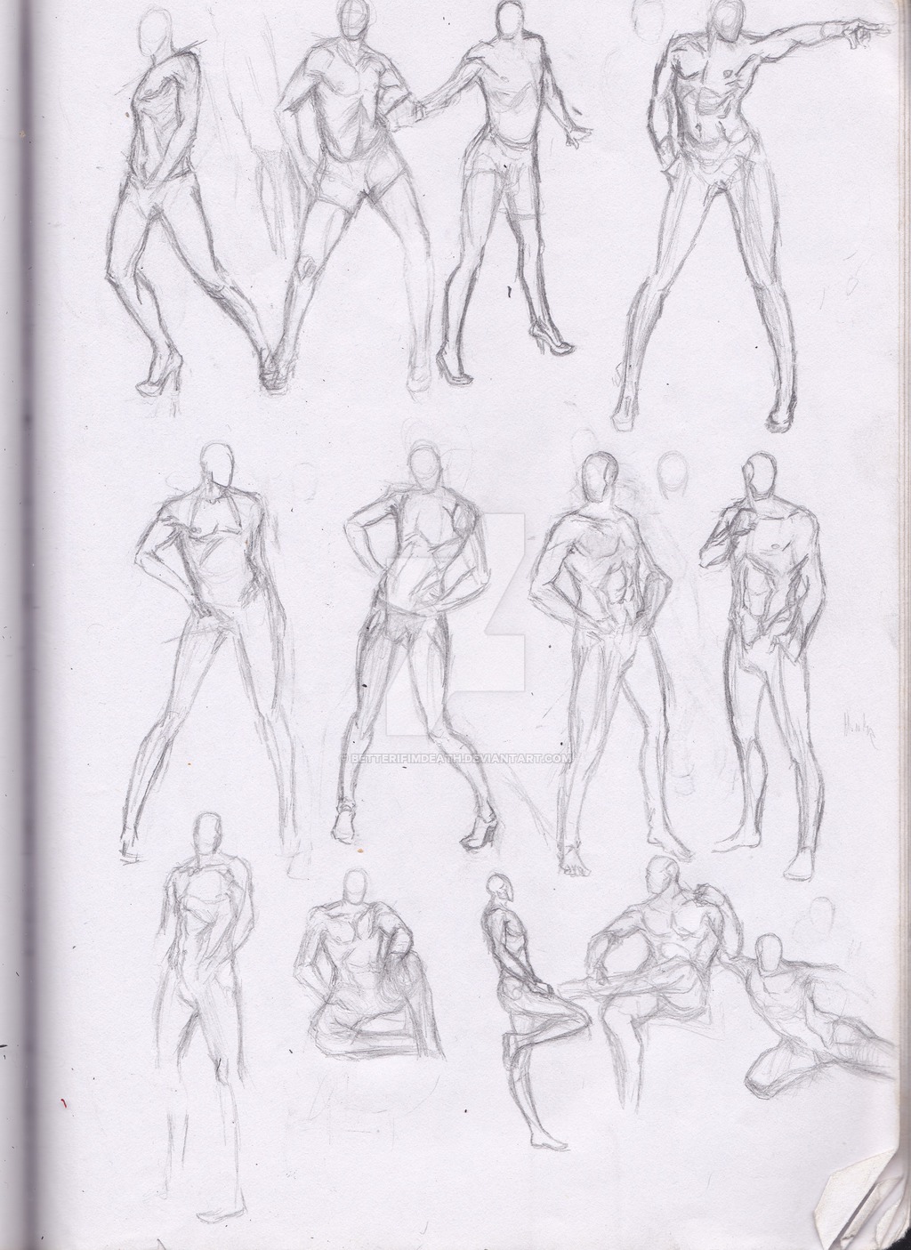 1024x1405 Sketches Body Studies Male In Heels - Body Study Drawing