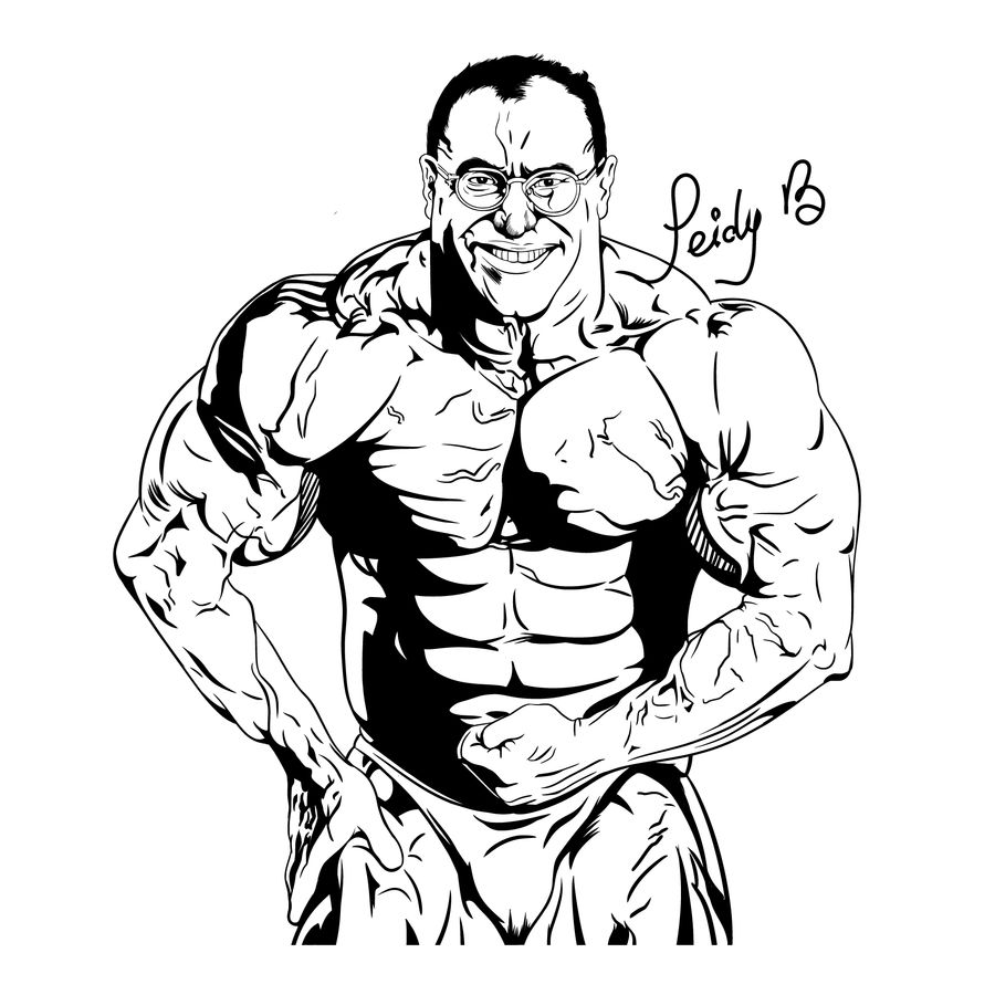 900x900 entry - Bodybuilder Drawing