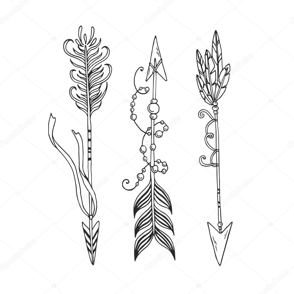 1024x1024 arrow drawing boho for free download - Bohemian Drawings