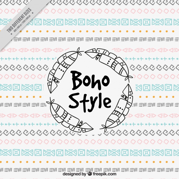 626x626 boho background with geometric drawings vector free download - Boho Drawings