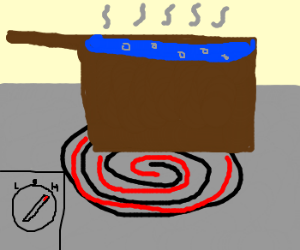 300x250 heat, which is being used to boil water drawing - Boil Drawing