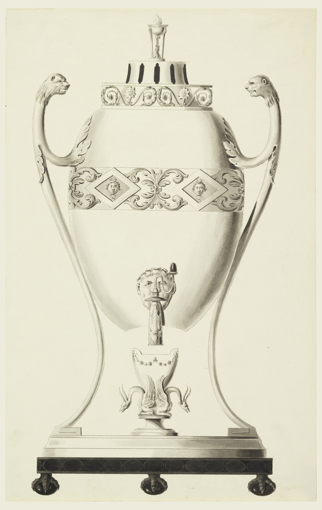 647x1024 drawing, design for an apparatus for boiling water, ca - Boiling Water Drawing