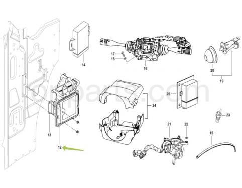 482x375 assy ecu bolero vlx mahindra compatibility - Bolero Drawing