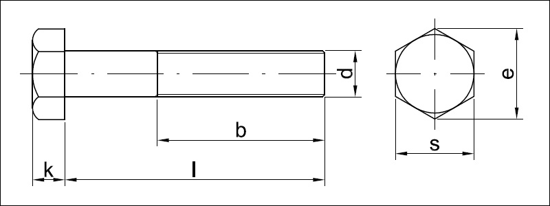 800x300 Hex Bolts Din And Screws Din - Bolt Drawing