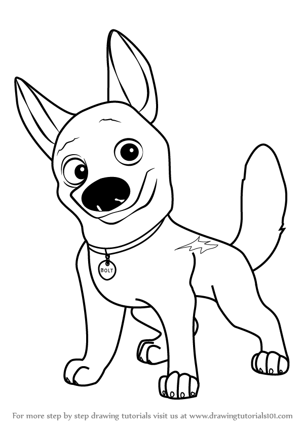 598x844 learn how to draw bolt the dog - Bolt Drawing