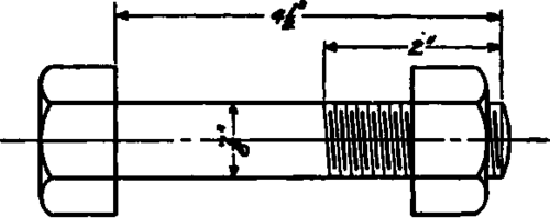 500x199 specifications for bolts and nuts - Bolt Drawing