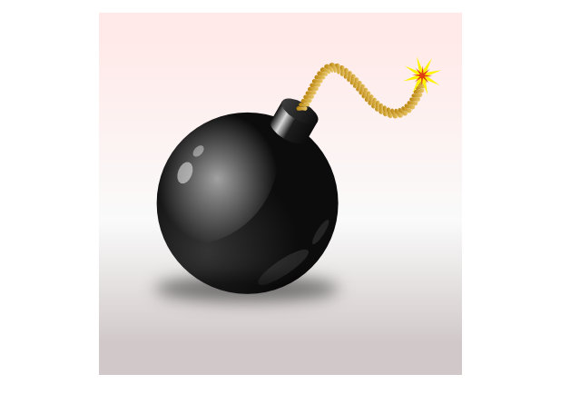 628x434 draw a shiny cartoon bomb in inkscape - Bomb Drawing