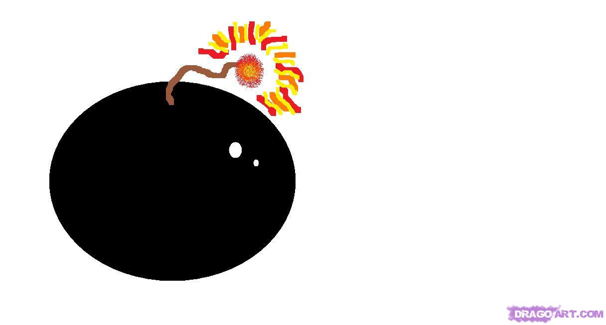 1216x653 How To Draw A Bomb, Step - Bomb Drawing