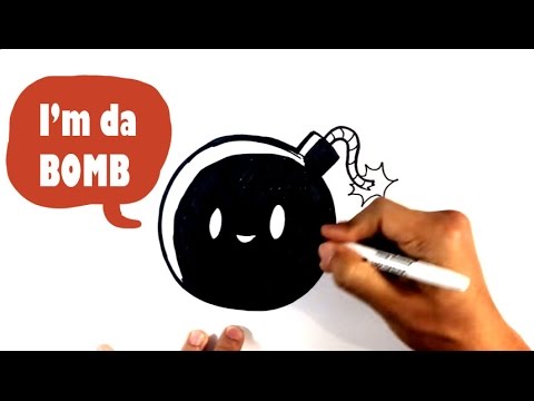 480x360 How To Draw A Cute Bomb - Bomb Drawing