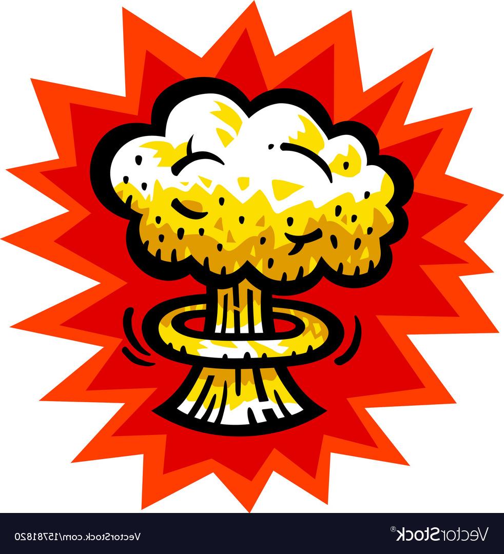 982x1080 hd mushroom cloud atomic nuclear bomb explosion vector drawing - Bomb Explosion Drawing