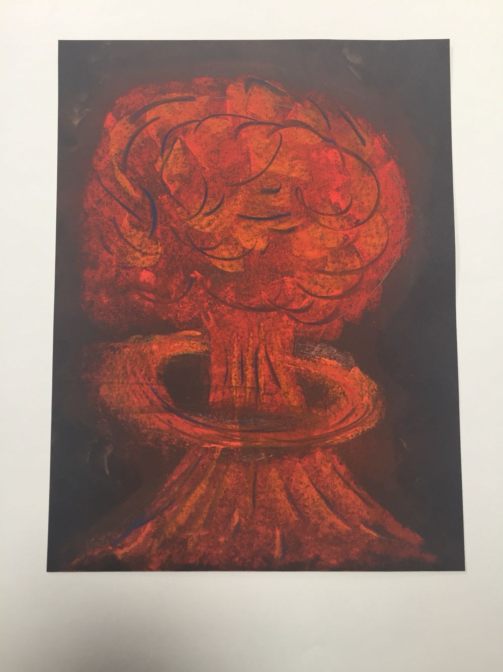 1000x1334 nuclear bomb explosion chalk drawing poetry project - Bomb Explosion Drawing